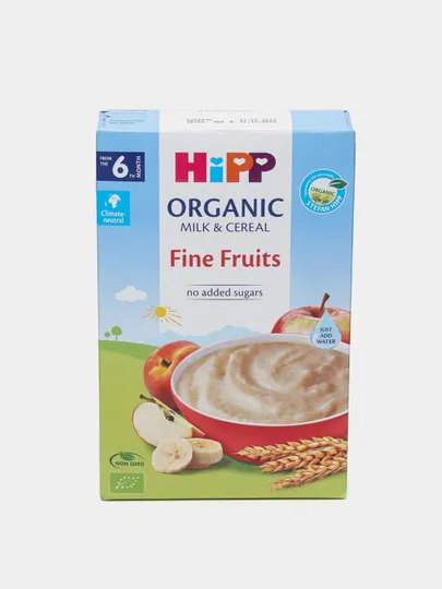 Детская молочная каша HIPP Ogranic Milk & Cereal, fine fruits, 250 г#1
