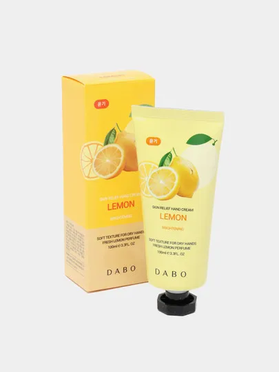Осветляющий крем для рук с экстрактом цедры лимона Dabo Hand Cream Lemon, 100 мл#1