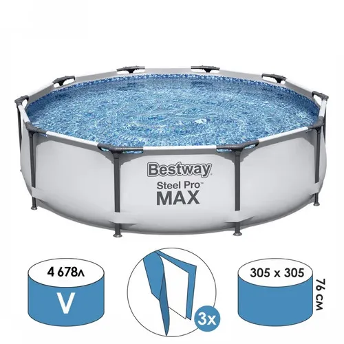 Бассейн каркасный Bestway Steel Pro Max 56406, 305 х 76 см#1