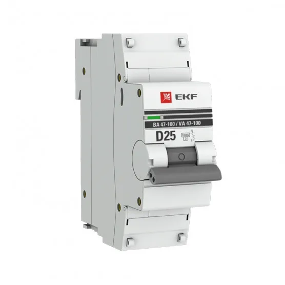 Автоматический выключатель 1P 25А (D) 10kA ВА 47-100 EKF PROxima#1