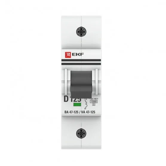 Автоматический выключатель 1P 125А (D) 15кА ВА 47-125 EKF PROxima#1