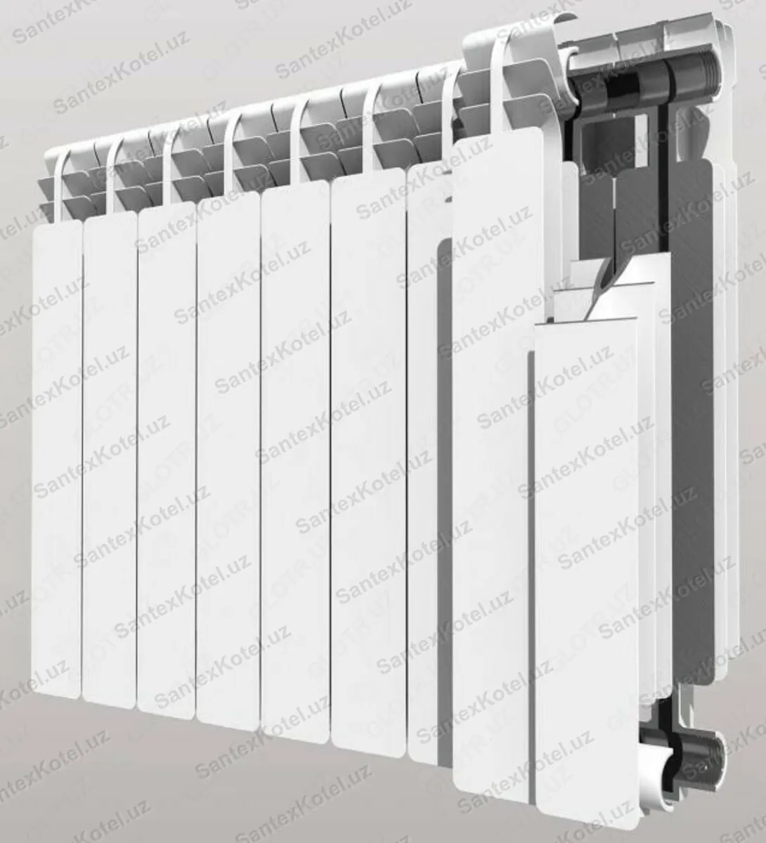 Алюминиевые радиаторы серии Тепломир 500/96, 10 секций#1