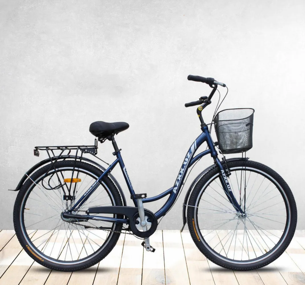 Велосипед Azxx BUQA с багажом и корзинкой 28 дюймов  Black#1