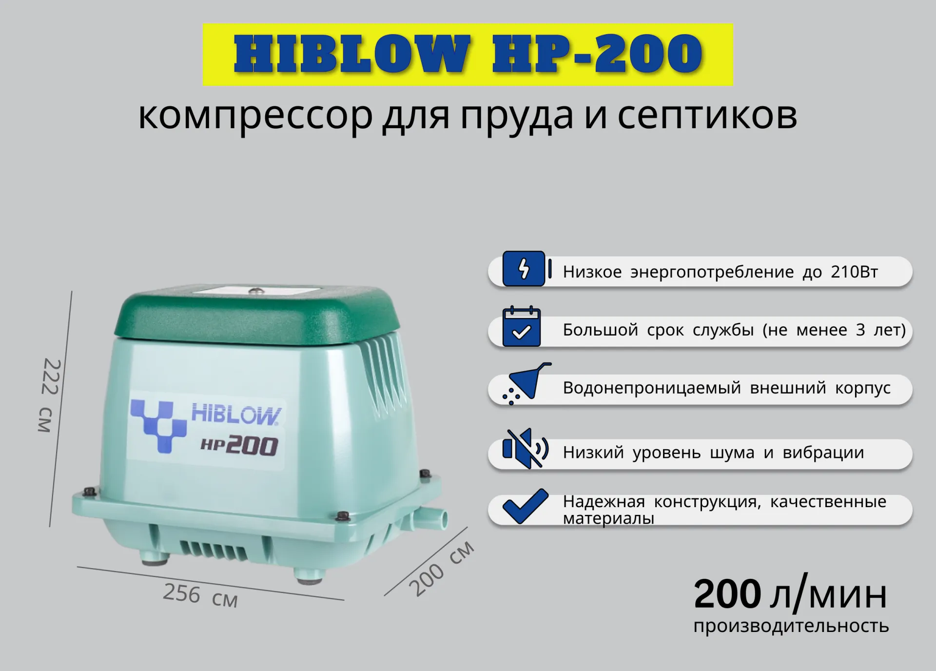 Компрессор HIBLOW HP-200#1