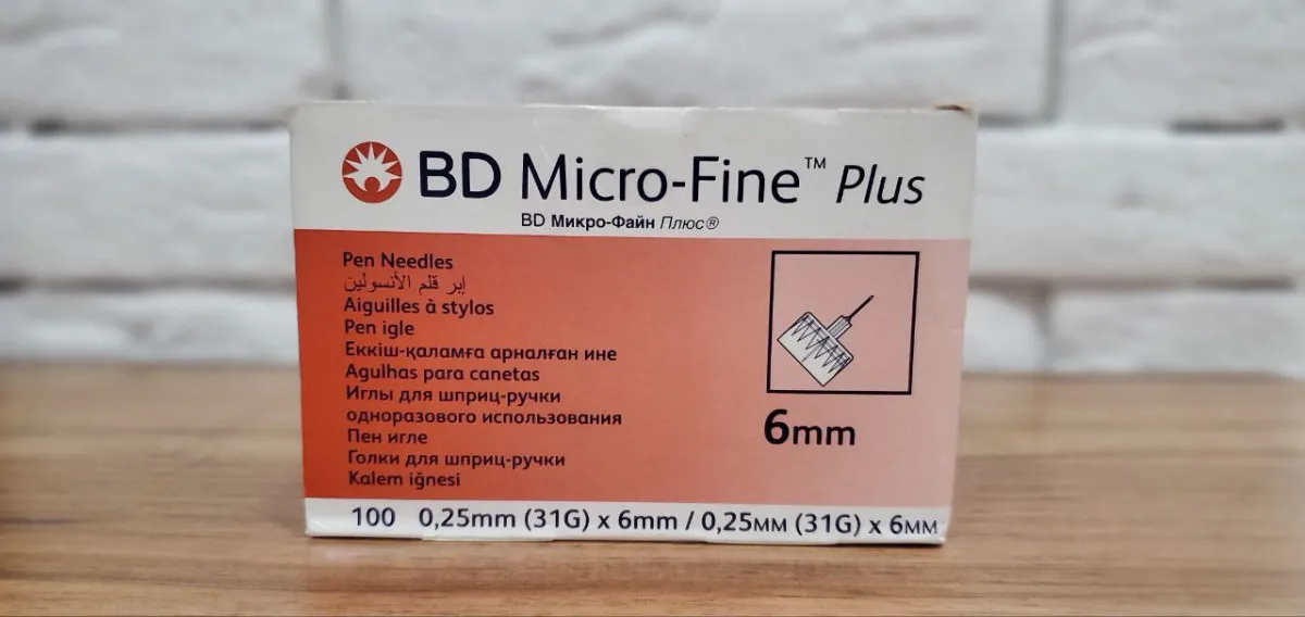Иглы одноразовые к инсулиновому инъектору BD Micro Fine 0,25мм (31G) х 6мм, №100#1