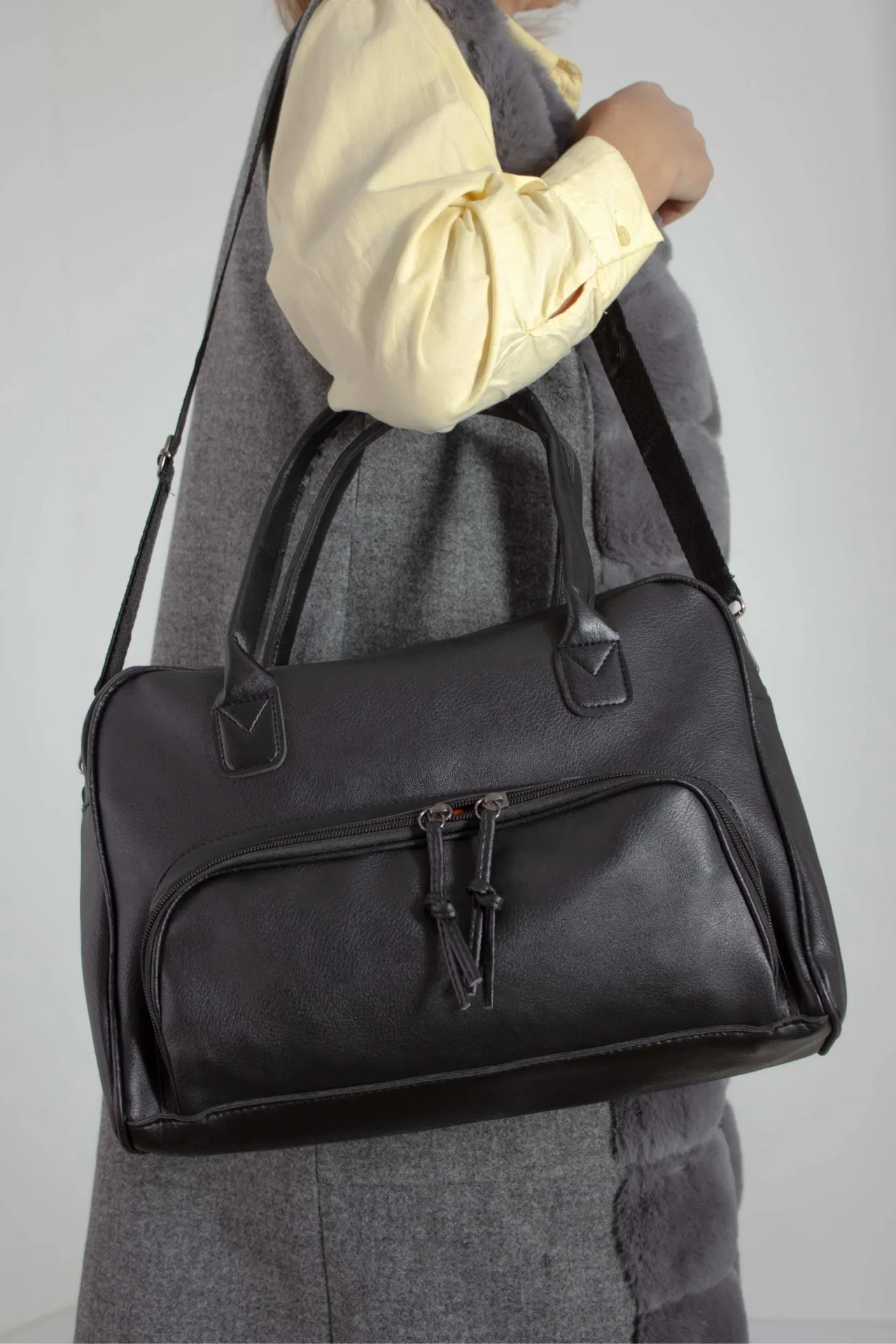 Женская сумка с двумя отделениями SHK Bag MYZ0000000073 Черный#1