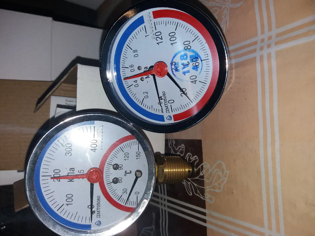 Термоманометр вертикальный 0-120С, 6 bar SITEM#2