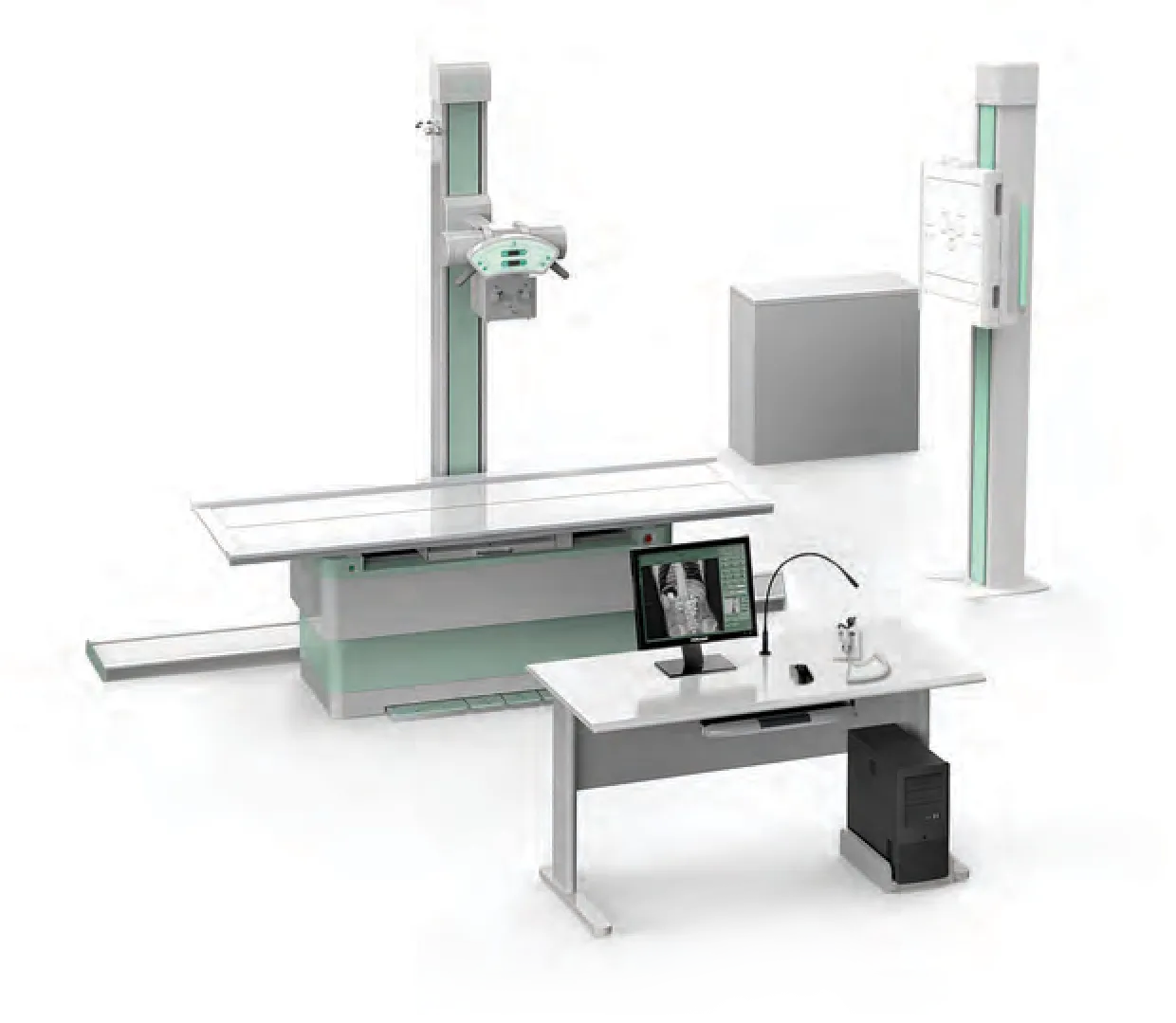 Цифровая рентгенографическая система с подъемным столом PLD7300E, 56КВТ#1