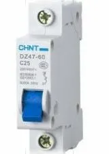 Автоматический выключатель (1 полюсные) 4.5kA 1P х-ка C 63A#1