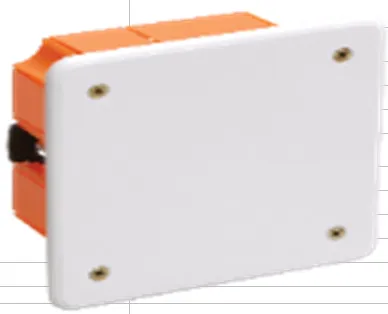 Коробка КМ41022 распаячная 92х92x45мм для полых стен (с саморезами, пластиковые лапки, с крышкой )#1