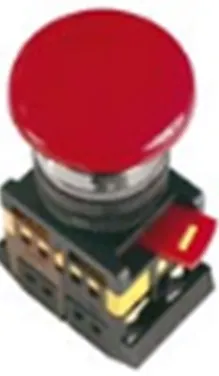 Кнопка AEAL22 "Грибок"с фиксацией красный d22мм  240В 1з+1р  IEK#1