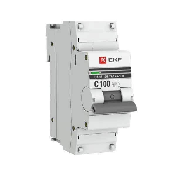Автоматический выключатель 1P 100А (C) 10kA ВА 47-100 EKF#1