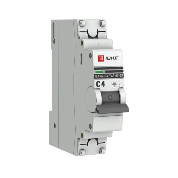 Автоматический выключатель 1P 4А (C) 4,5kA ВА 47-63 EKF#1
