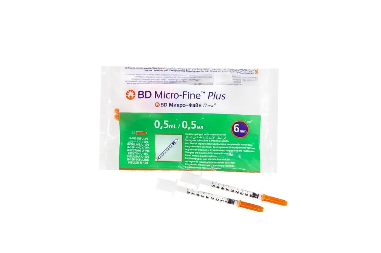 Шприцы инсулиновые одноразовые BD Micro-Fine Plus с иглами 0,5 ml U-100 0,25 x 6,0 mm (31 G) N10#1