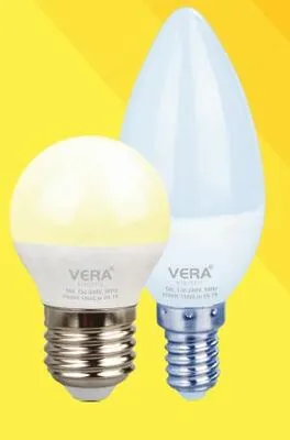 Лампа светодиодная LED 5W C30/E14 6500K VERA#1