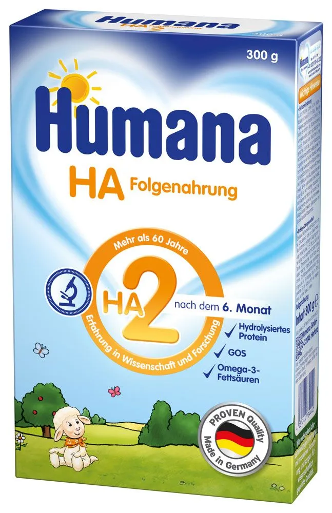 Humana HA 2 Гипоаллергенная последующая смесь 300 гр#1