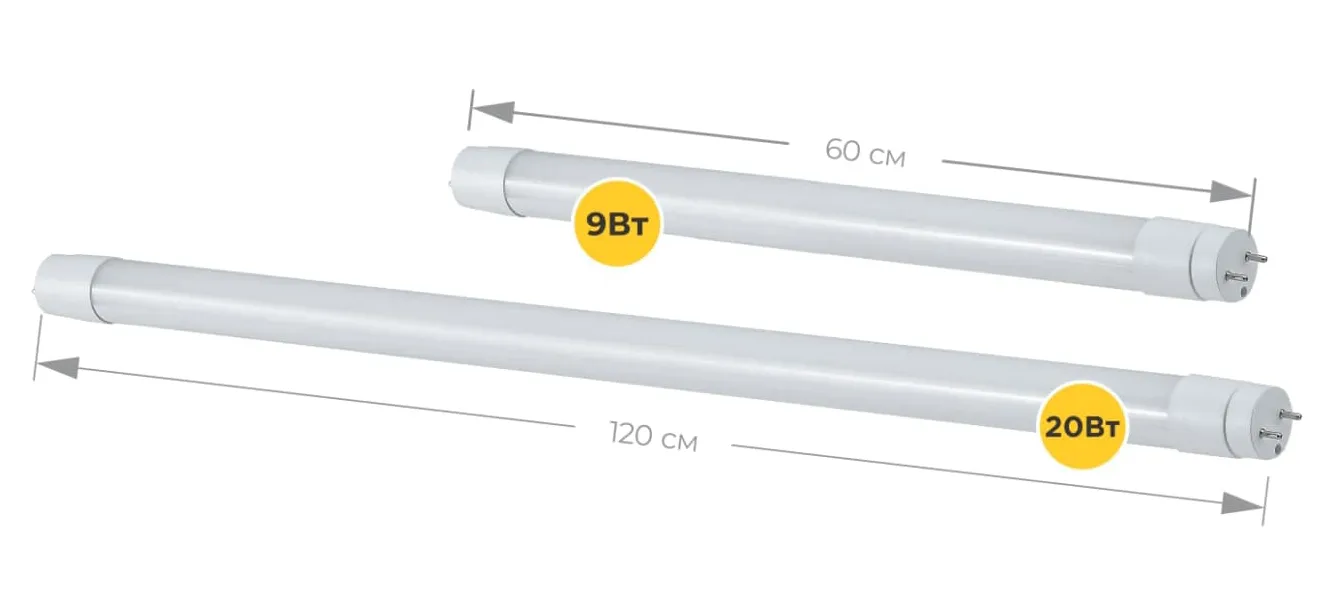 T8 LED Лампа 9 Вт OYDIN ELECTRIC (длина 60см)#1
