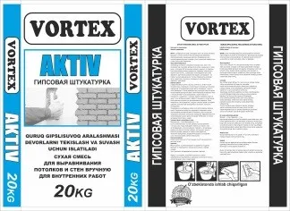 Гипсовая штукатурка AKTIV т/м Vortex (в мешках 25кг)#1