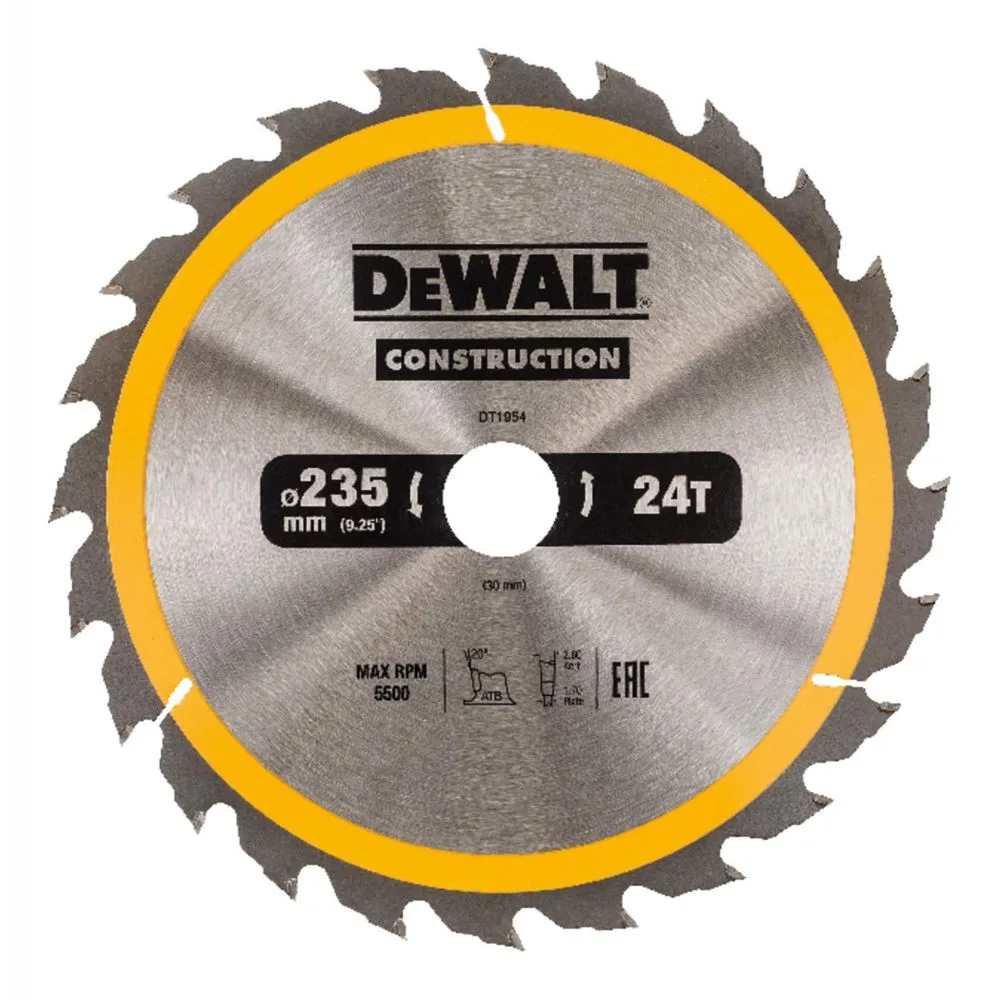 Пильный диск по дереву с гвоздями DEWALT, DT1954-QZ, 235 х 30 мм, 24 зубов#2