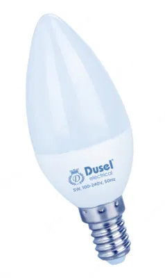 Лампа светодиодная LED 5W C30/E14 6500K DUSEL#1
