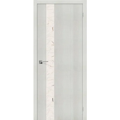 Межкомнатная дверь Порта-51 Bianco Crosscut Silver Art#1