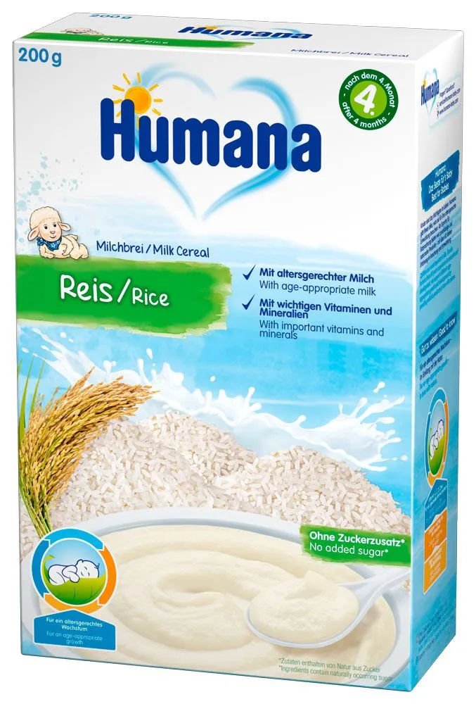 Humana Молочная рисовая каша 200г с 4 месяцев#1