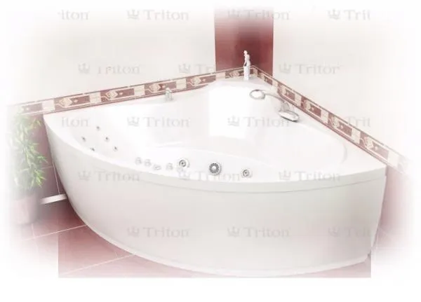 Угловая акриловая ванна Тритон «Троя» (Россия)#1