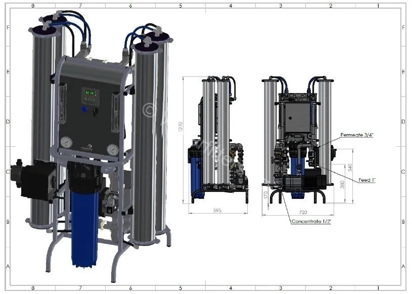 Промышленный осмотический фильтр для очистки воды AQUAPHOR APRO M 1 000 Black Edition#3