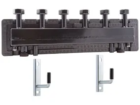 Распределительный коллектор с теплоизоляцией, встроенным компенсатором и крепежными скобами (1 1\2x1 1\2) 3-Groups(3 m3\h) 4-bar (6-х фальный)#1