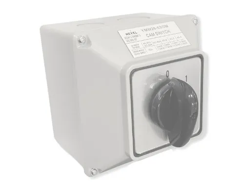 Ручной переключатель фаз YMW26-63/2m 63А (0-1-2-3 выбор фазы) в корпусе IP54#1