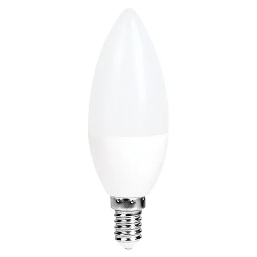Лампа LED C37 6W NEW 520LM E27 3000K 175-265V (ECOL)#1