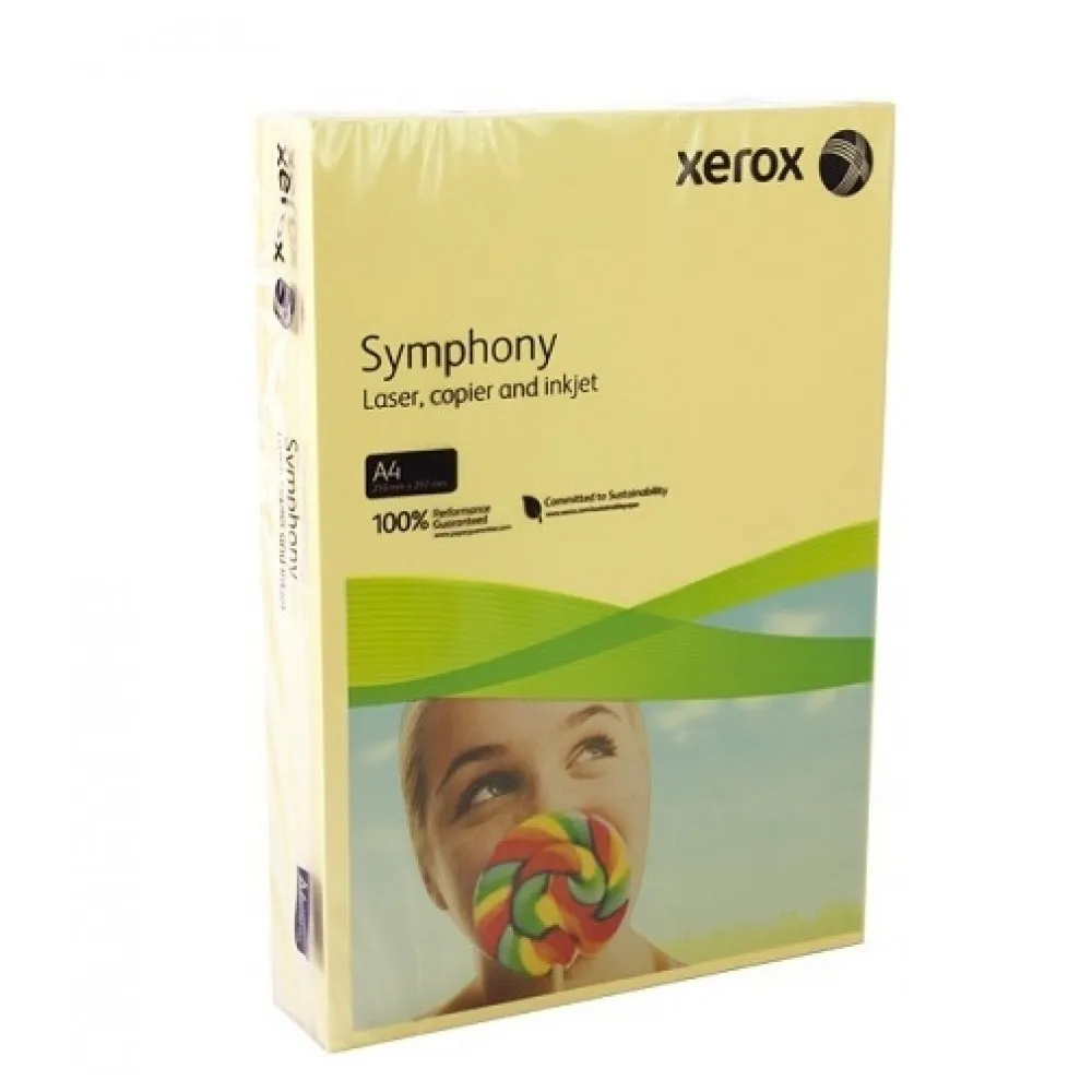 Цветная бумага Xerox Symphony Sun Yellow/Ярко-Желтый А4 160 гр/м2#4
