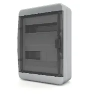 Пластиковый распределительный щит нар. BNK 65-36, прозрачная черная 36 мод. IP65#1