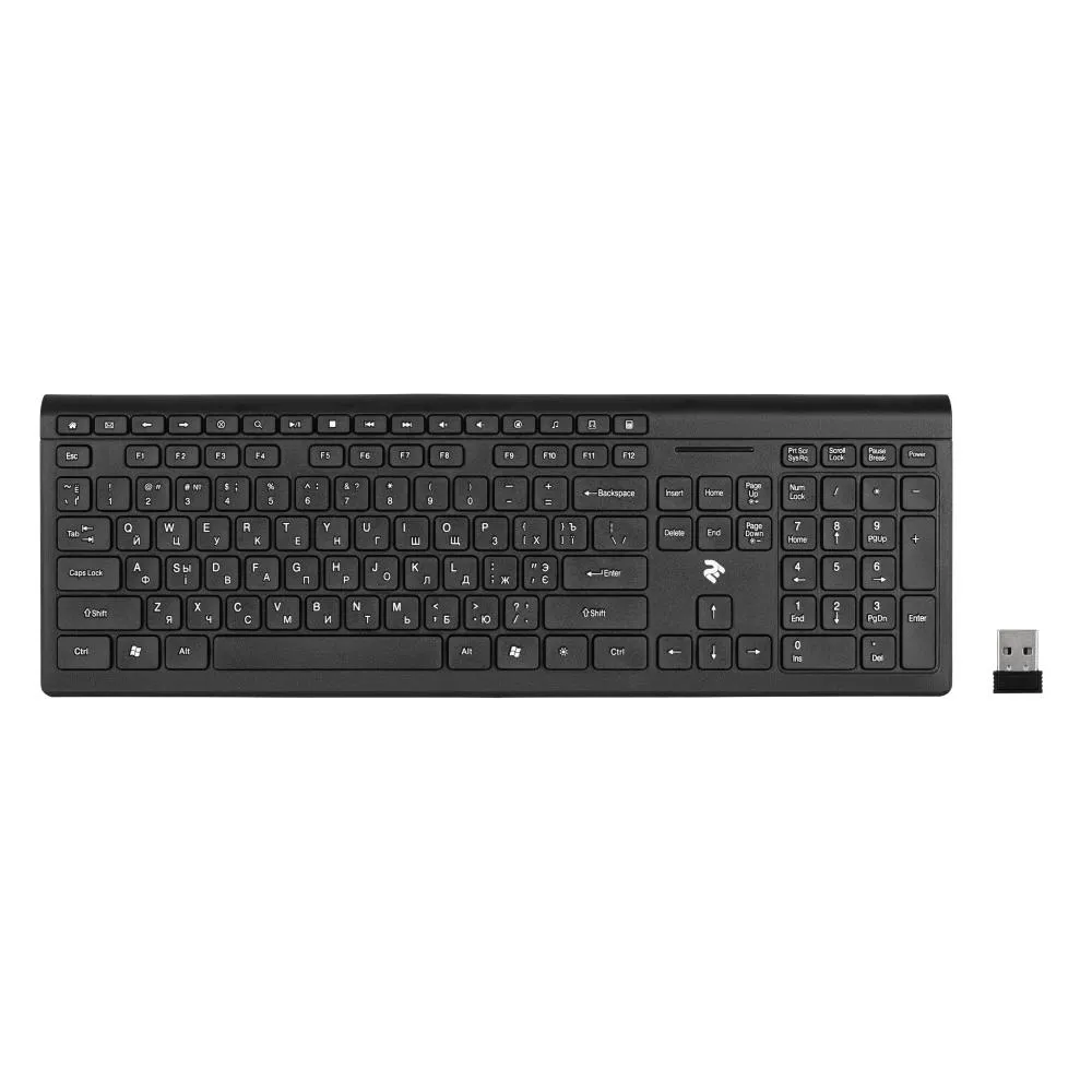 Клавиатура проводная KS210 Slim WL Black 2E-KS210WB#1