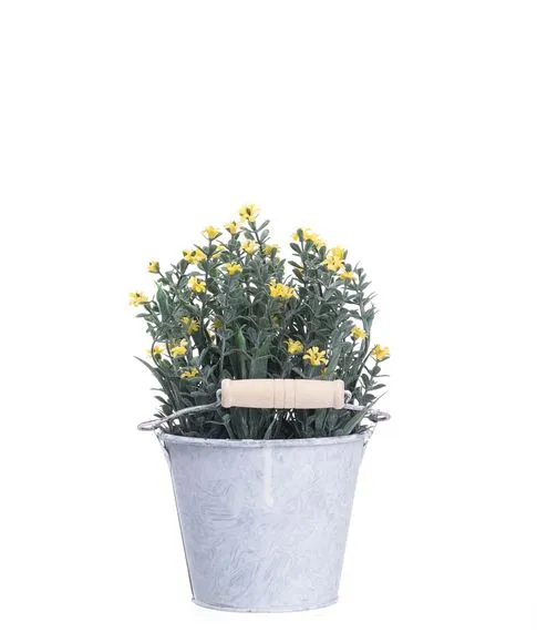 Декоративное металлическое ведро   c цветком Flowers&Garden (18 см)#2