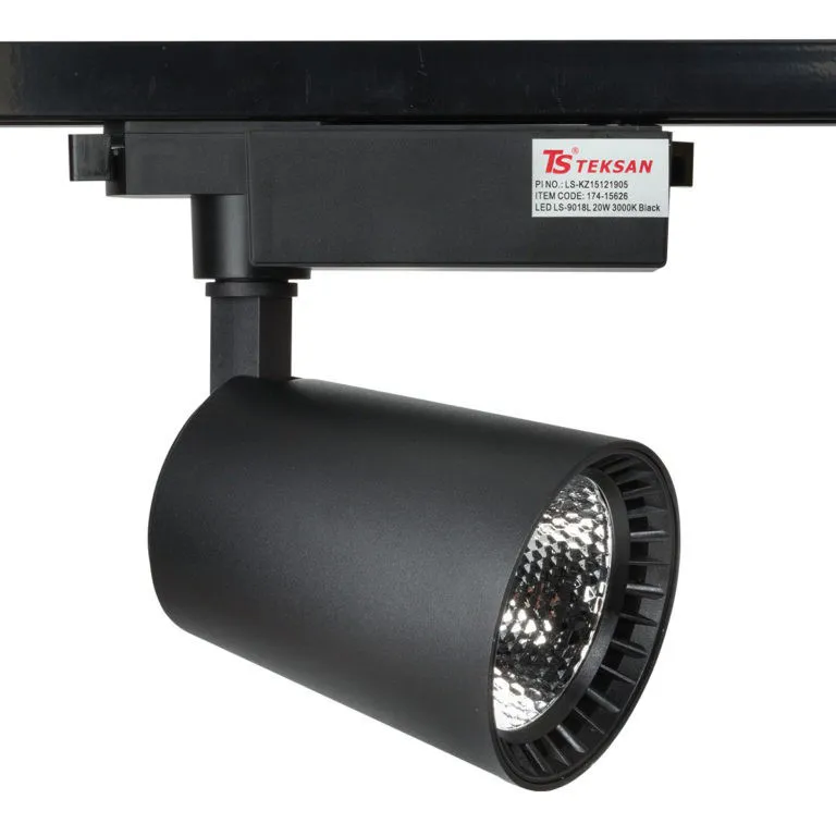 Трековый светильник LED D88 CONICAL 20W 3000K BLACK TRACK#1