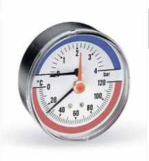 Термоманометр горизонтальный F+R818 80mm0-4bar/120°C#1