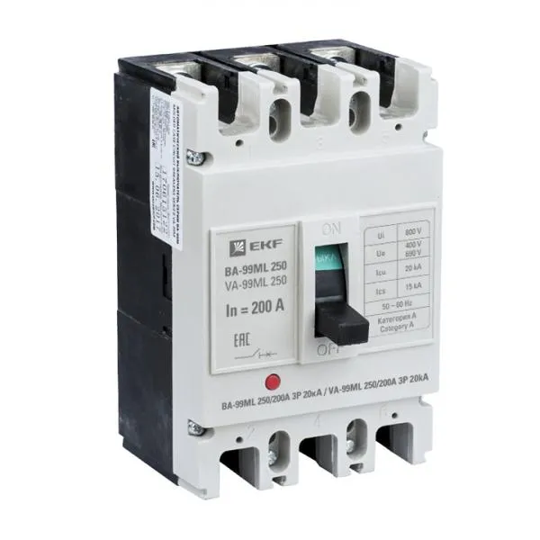 Автоматический выключатель ВА-99МL 250/200А 3P 20кА EKF#1