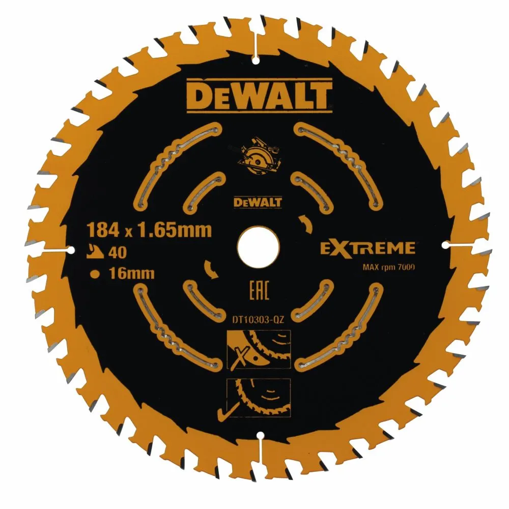 Пильный диск по дереву DEWALT, DT10303-QZ, EXTREME, 184 х 16 мм, 40 зубов#2