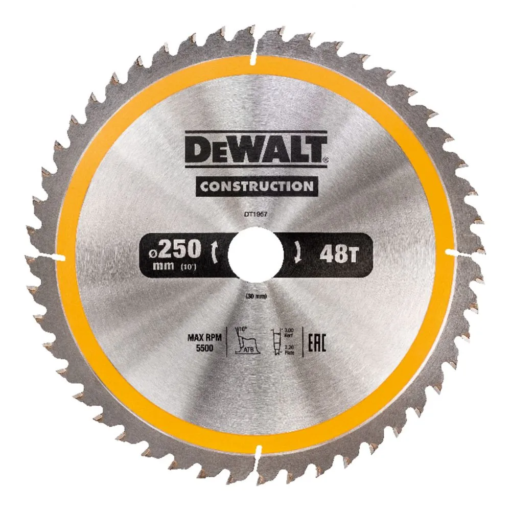Пильный диск по дереву с гвоздями DEWALT, DT1957-QZ, 250 x 30 мм, 24 зубов#2