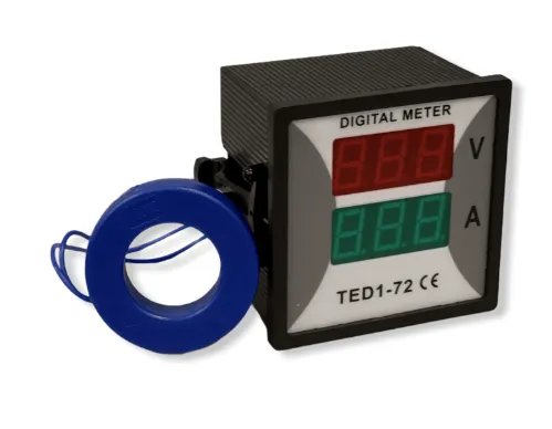 Цифровой вольтамперметр TED1-72VA на панель (48х48) однофазный#1