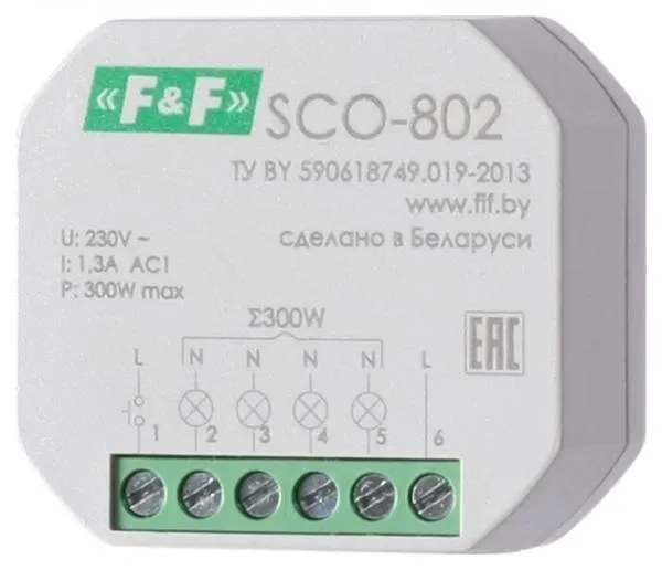 Диммер SCO-802, в подраз, ламп накал, 230В AC, 350Вт#1