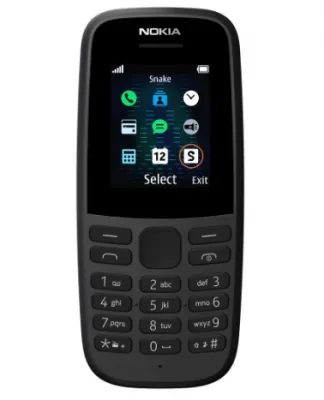 Telefon Nokia 105 DS (2019), qora