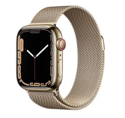 Смарт-часы Apple Watch Series 7 45mm Stainless Steel Case with Milanese Loop, золотистый