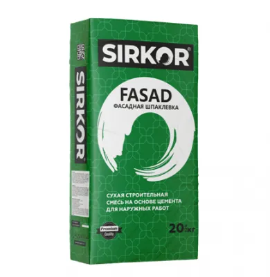 SIRKOR шпаклевка цементная "FASAD" 20 кг