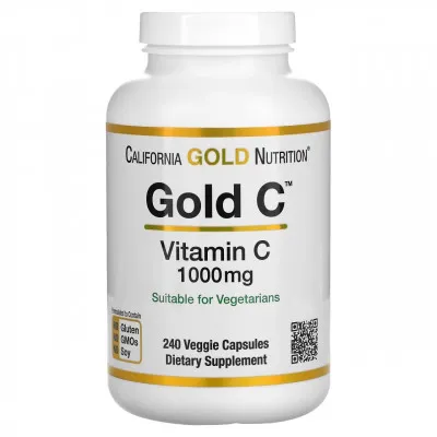 California Gold Nutrition, Oltin C, Vitamin C, 1000 mg, 240 Veg Kapsül