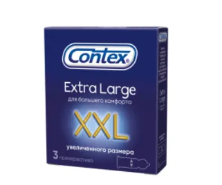 Contex Extra Large prezervativlari №3 (katta o'lchamli)
