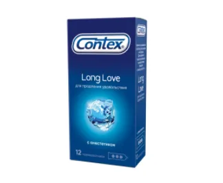 Contex Long Love №12 prezervativ (anestetik bilan)