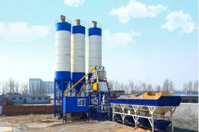 Стационарный бетонный завод HZS35 (производительность 35 куб/час)