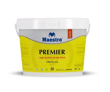 Водоэмульсионная краска для интерьера “PREMIER” 4 кг